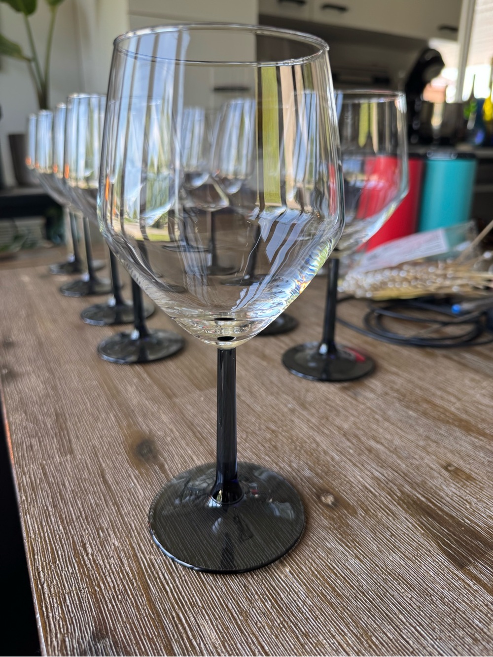 Wine Glasses with Blue Stem - Set of 10 IKEA RÖDRÄKA